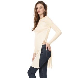 Boohoo ribbed pullover, tan size 8